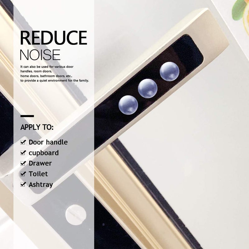 PTAPIPI 100-Pack Clear Self-Adhesive Rubber Bumper Pads  Hemispherical Design for Cabinet & Furniture Protection 8mm x 4mm - Image 2